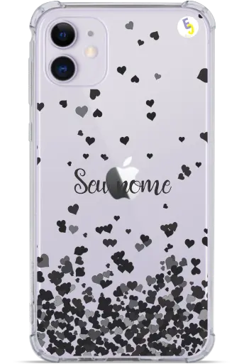 CAPINHA CORAÇÕES BLACK (COM NOME)