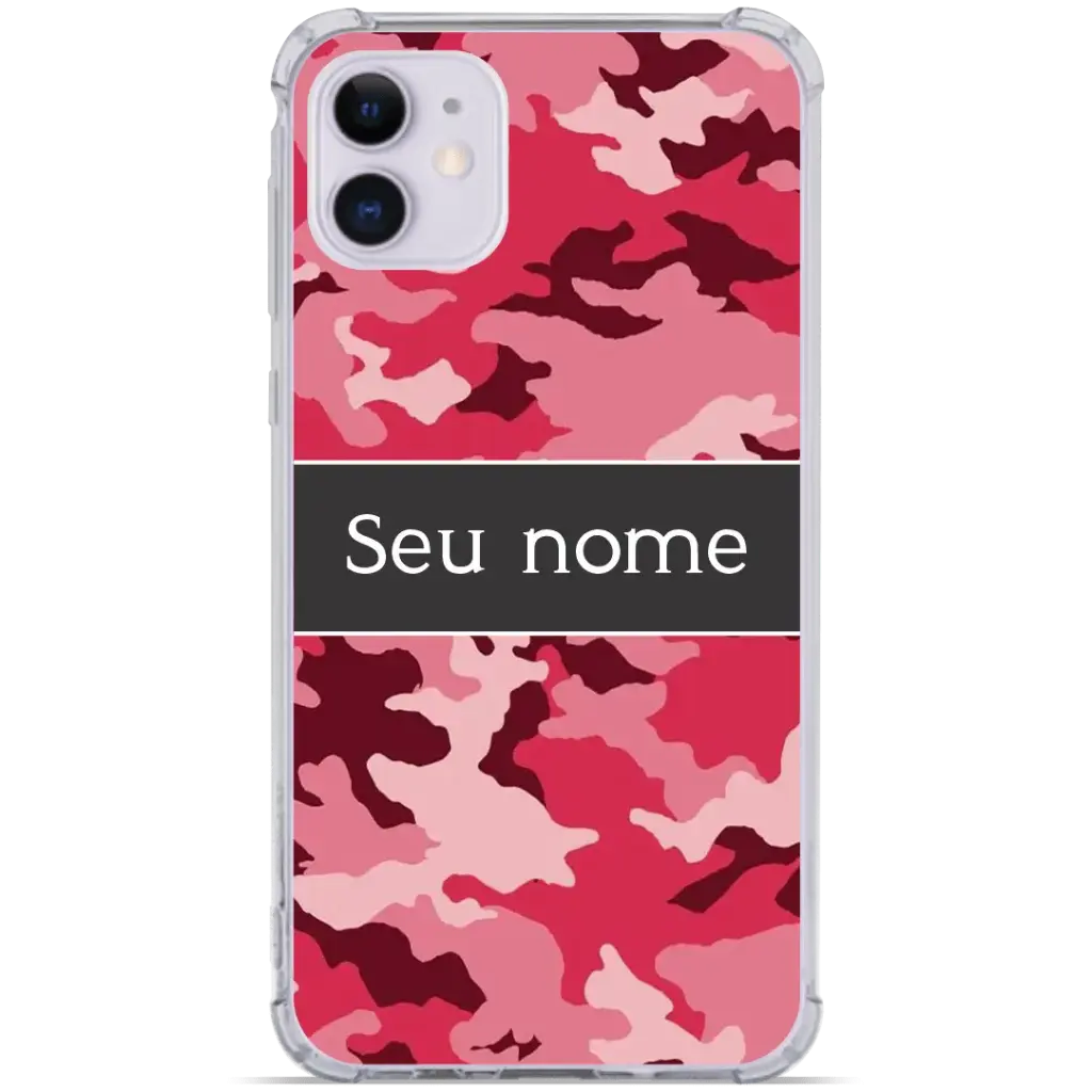CAPINHA CAMUFLADO ROSA (Com Nome)