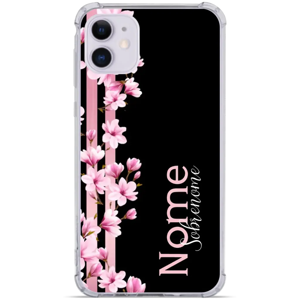 CAPINHA FAIXAS FLORAIS ROSAS (COM NOME E SOBRE-NOME)