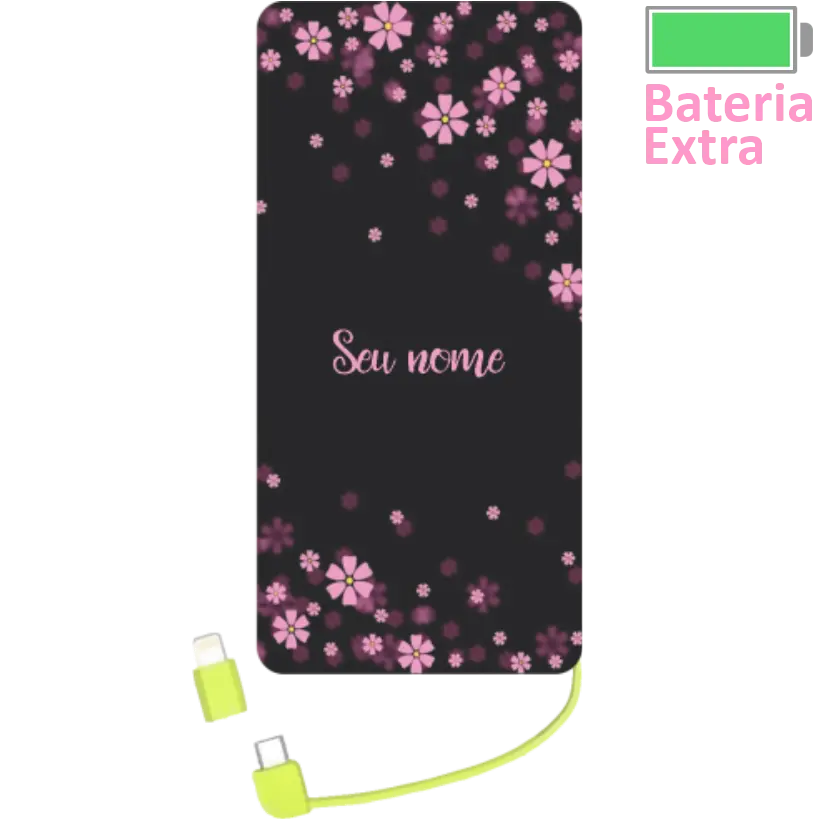 Pop Socket Dark Floral Rosa (Com Nome)