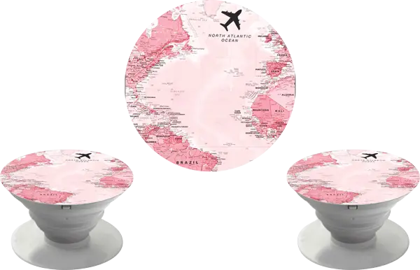 Pop Socket Volta Ao Mundo Rosa (Com Nome)