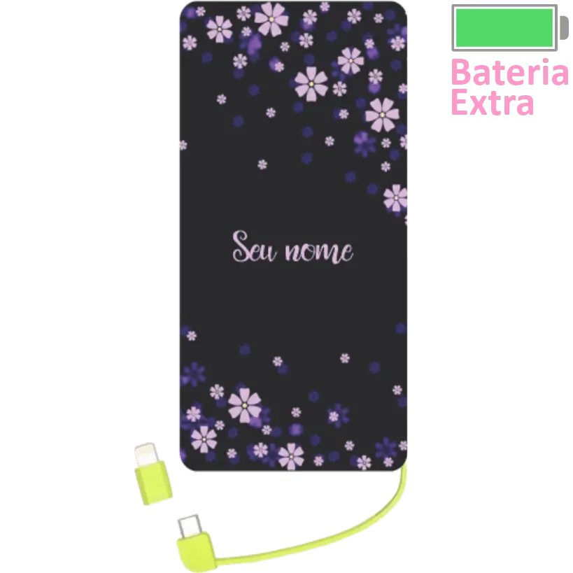 Pop Socket Dark Floral Azul (Com Nome)