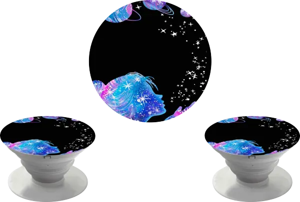 Pop Socket Menina Da Galaxia (Com Nome)