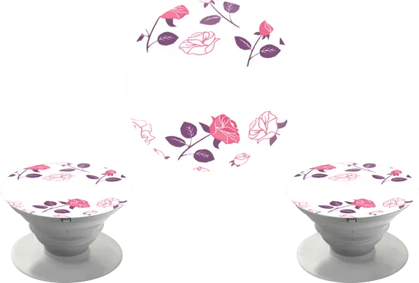 Pop Socket Rosas Magenta (Com Nome)