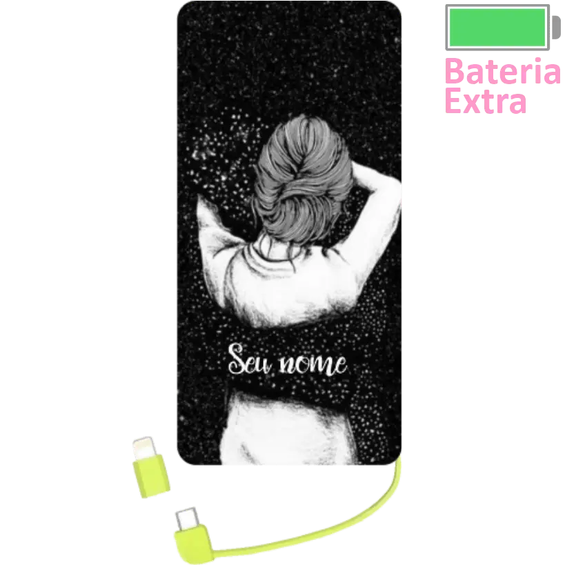 Power Bank Abraçando O Mundo (Com Nome)
