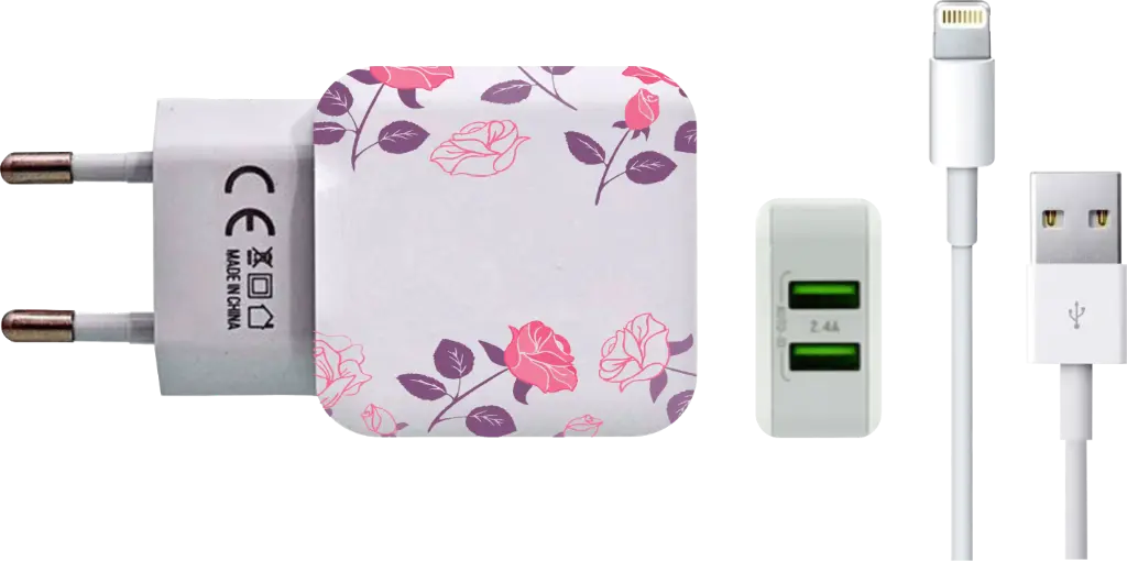 Carregador Rosas Magenta (Com Nome)