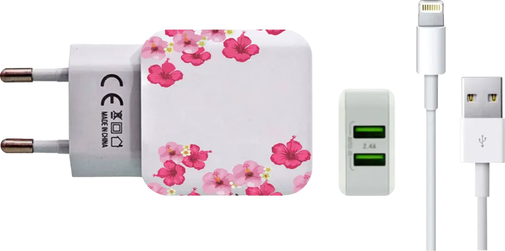 Carregador Flores Rosas (Com Nome)