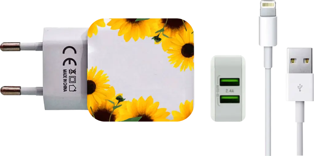 Carregador Moldura Girassol (Com Nome)