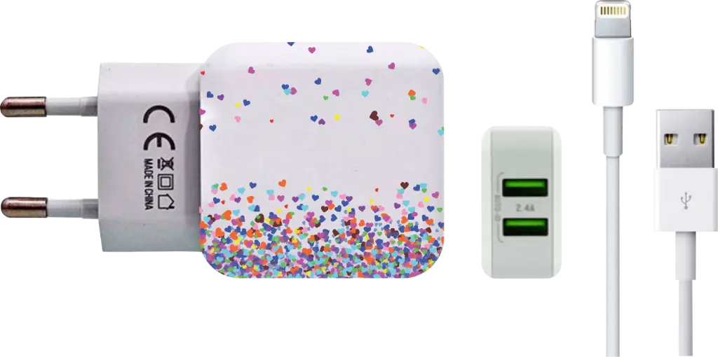 Carregador Corações Flutuantes Coloridos (Com Nome)