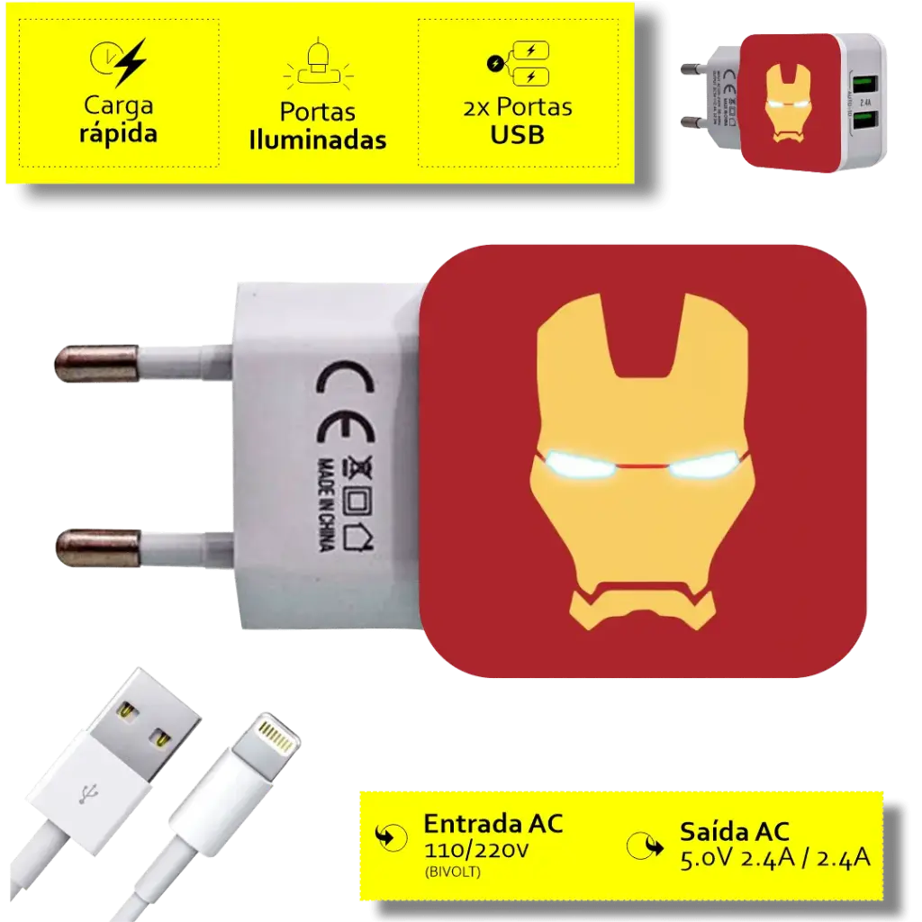 CARREGADOR IRON MAN