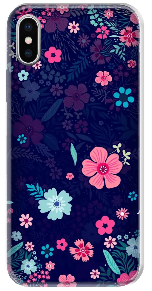 CAPINHA FLORAL ROSA E AZUL