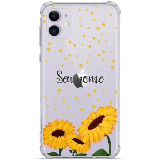 [#N023] CAPINHA ESTRELAS E GIRASSOIS (COM NOME)