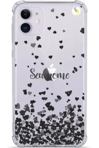 [#N017] CAPINHA CORAÇÕES BLACK (COM NOME)