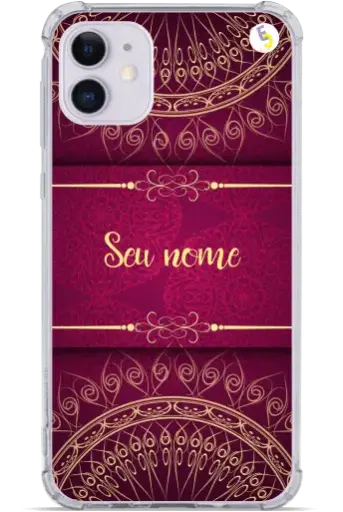 [#N011] CAPINHA MANDALA VINHO (COM NOME)