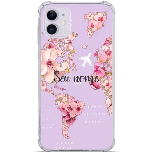 [#N007] CAPINHA VOLTA AO MUNDO DE FLORES (COM NOME)