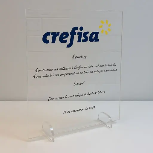 Troféu placa simples