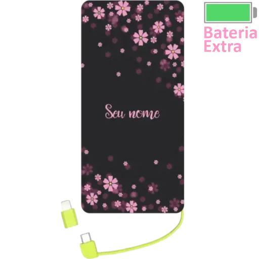 Pop Socket Dark Floral Rosa (Com Nome)