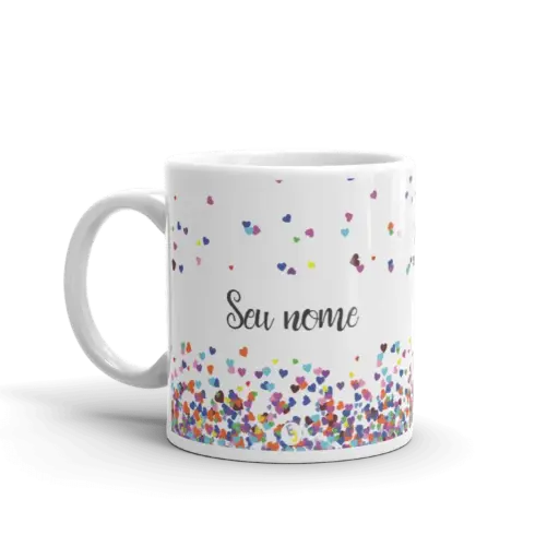 CANECA CORACÕES FLUTUANTES (COM NOME)