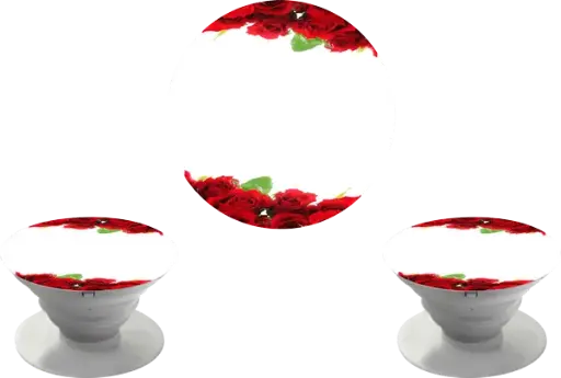 Pop Socket Moldura Rosas Vermelhas (Com Nome)