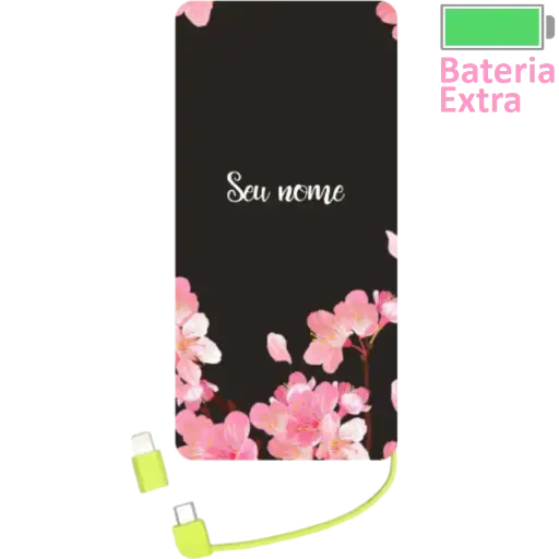 Power Bank Flores Crescendo(Com Nome)
