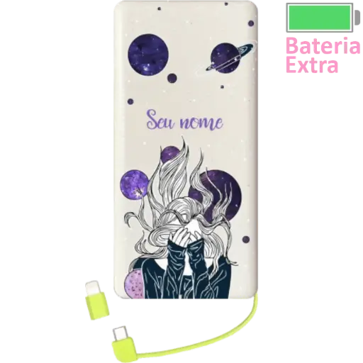 Power Bank Dona Do Universo (Com Nome)