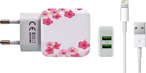 [carregador n001-1-1-1-1-1-1-1-1-1-1-1] Carregador Flores Rosas (Com Nome)