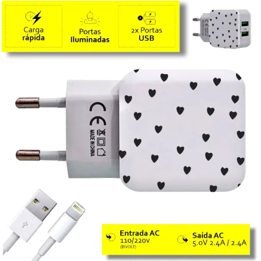 [carregador n001-1-1-1-1-1-1-1-1-1-1-1-1-1-1-1] Carregador Corações Black (Com Nome)